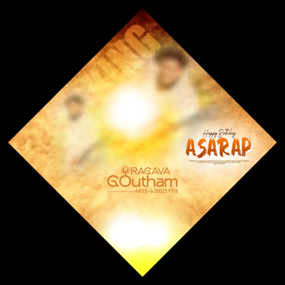 Luxury Golden Light Birthday Flex Template