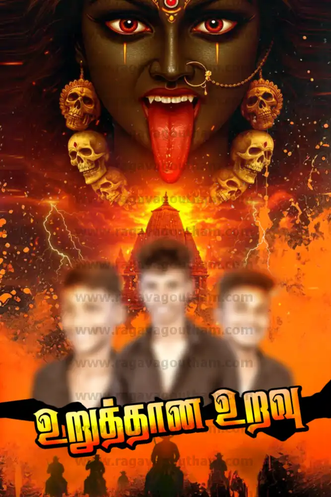 Mass Fierce Goddess Kali Face Temple Festival Vertical Flex PSD