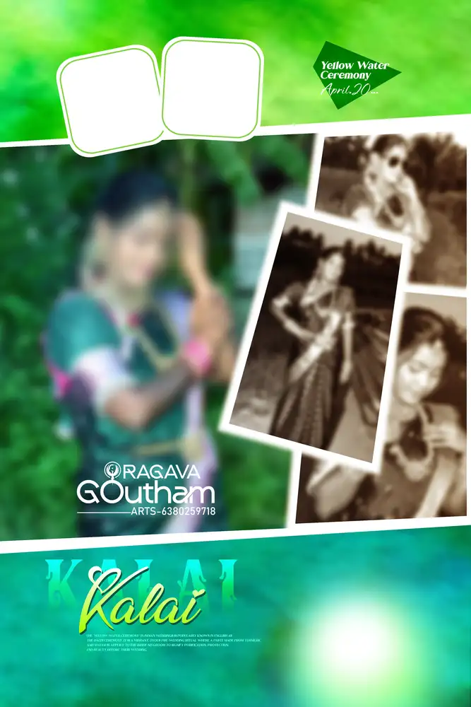 Modern Green Theme Manjal Neerattu Vizha Flex Template