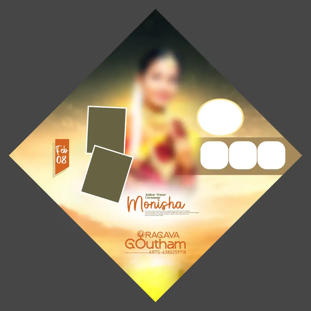 Luxury Golden Flare Manjal Neerattu Vizha Banner Design