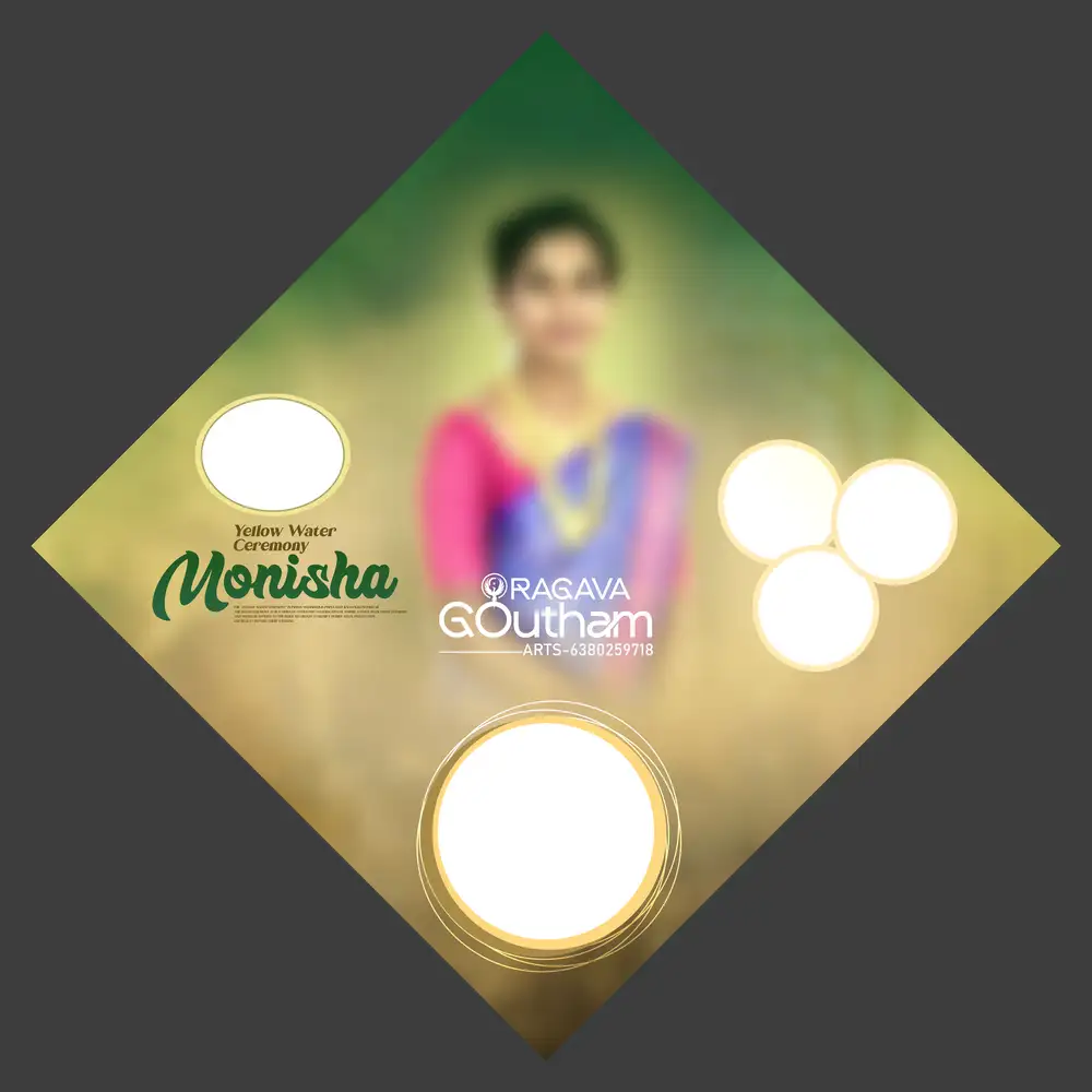 Soft Yellow & Green Traditional Puberty Flex Design