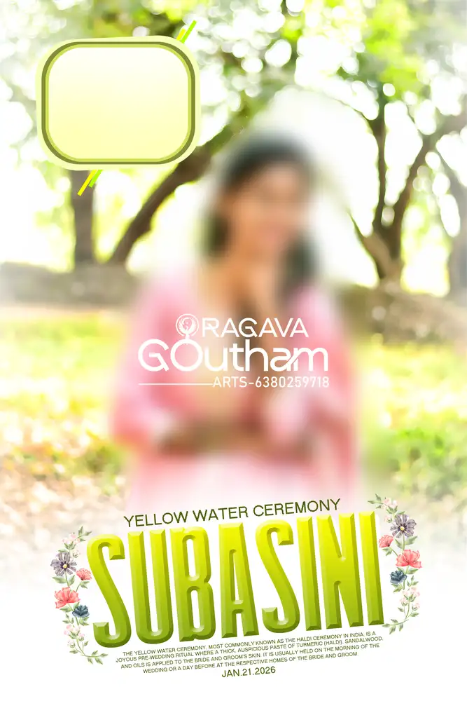 Creative Floral Poster Style Puberty Flex Design Template