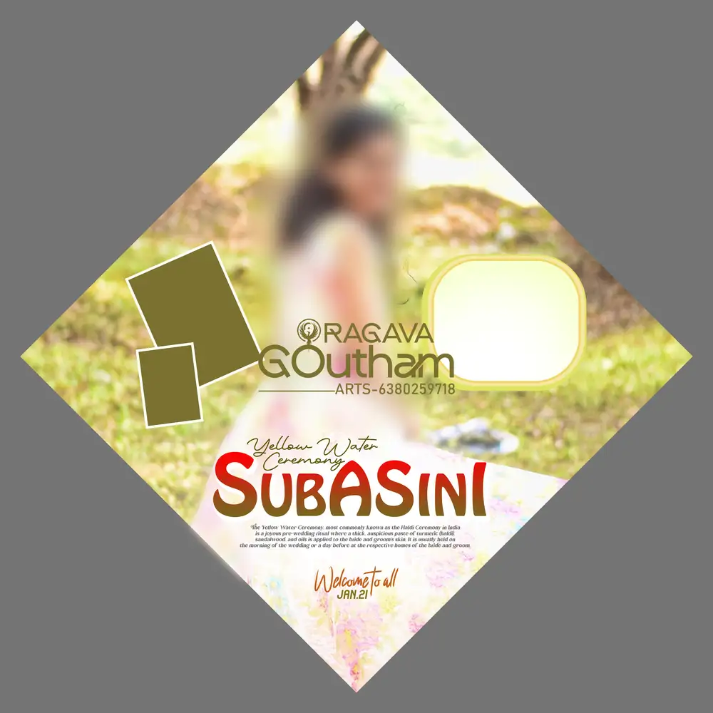 Elegant Nature Frame Manjal Neerattu Vizha Banner PSD