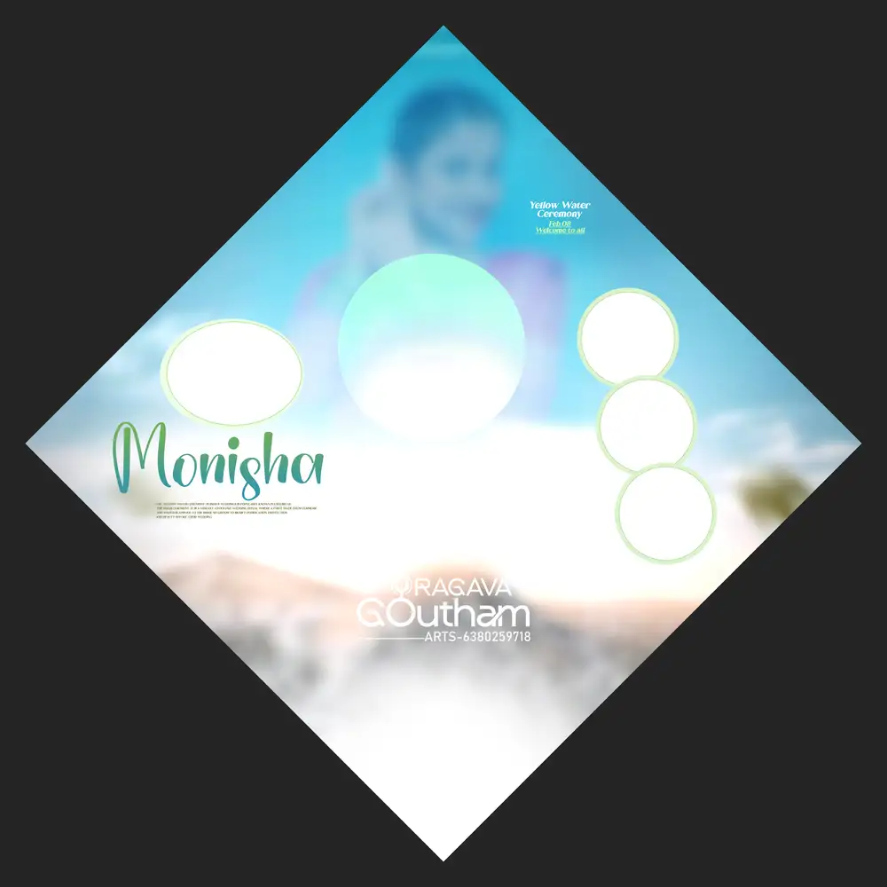 Soft Pastel Cloud Theme Manjal Neerattu Vizha Layout