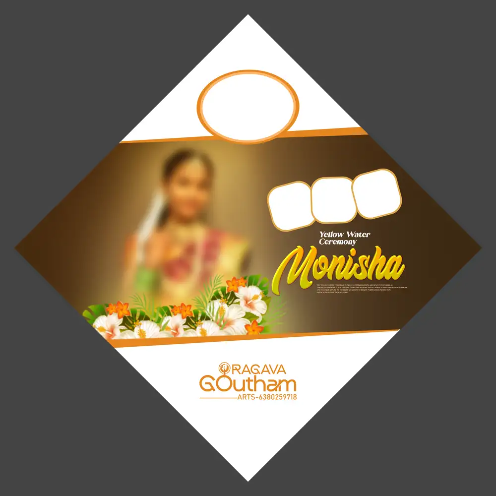 Elegant Traditional Border Manjal Neerattu Vizha Banner ethukkum