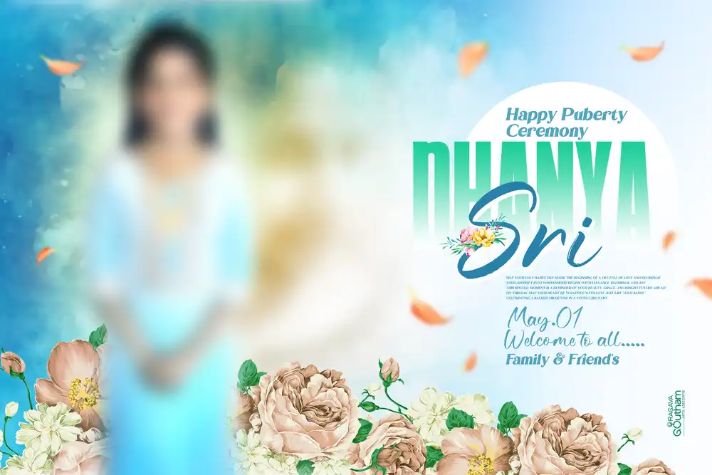 Soft Pastel Sky Blue Manjal Neerattu Vizha Welcome Board