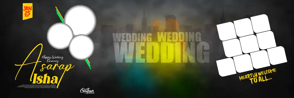 Modern Horizontal Welcome Reception Banner Layout