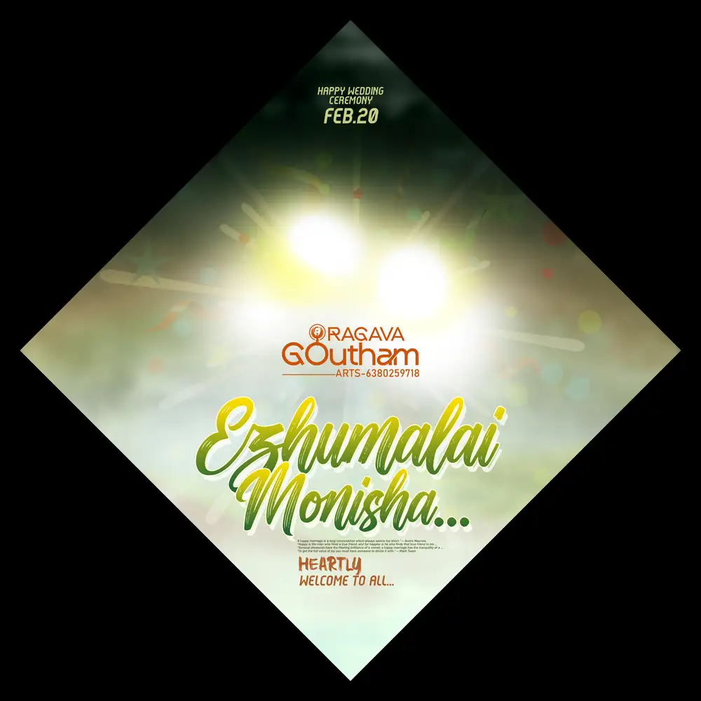 Spiritual Golden Ray Background Marriage Flex Design
