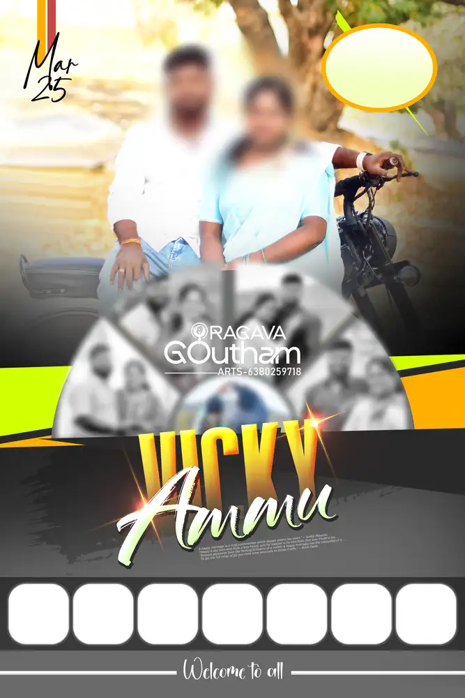 Multi Frame Studio Background Wedding Flex Template