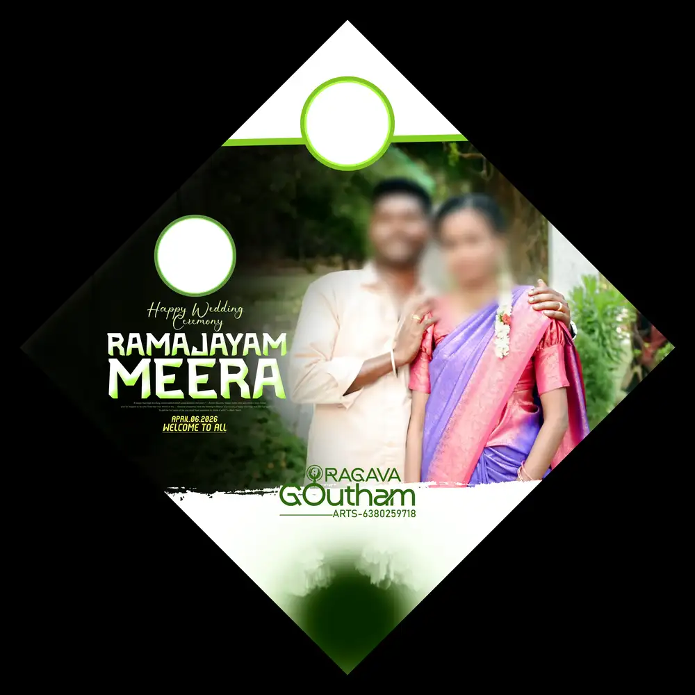 Modern Diamond Shape Minimalist Marriage Flex Layout
