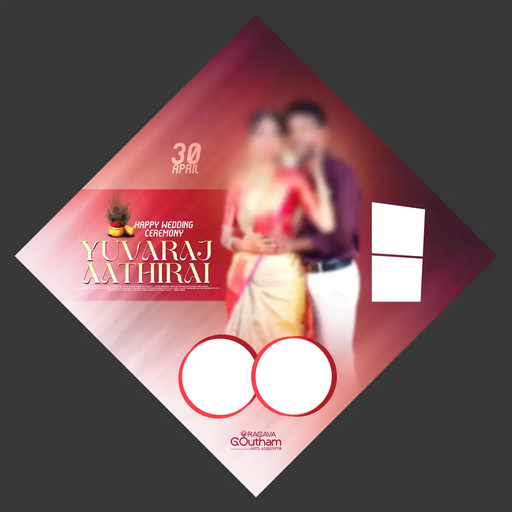 Vibrant Crimson Red Romantic Engagement Flex Template