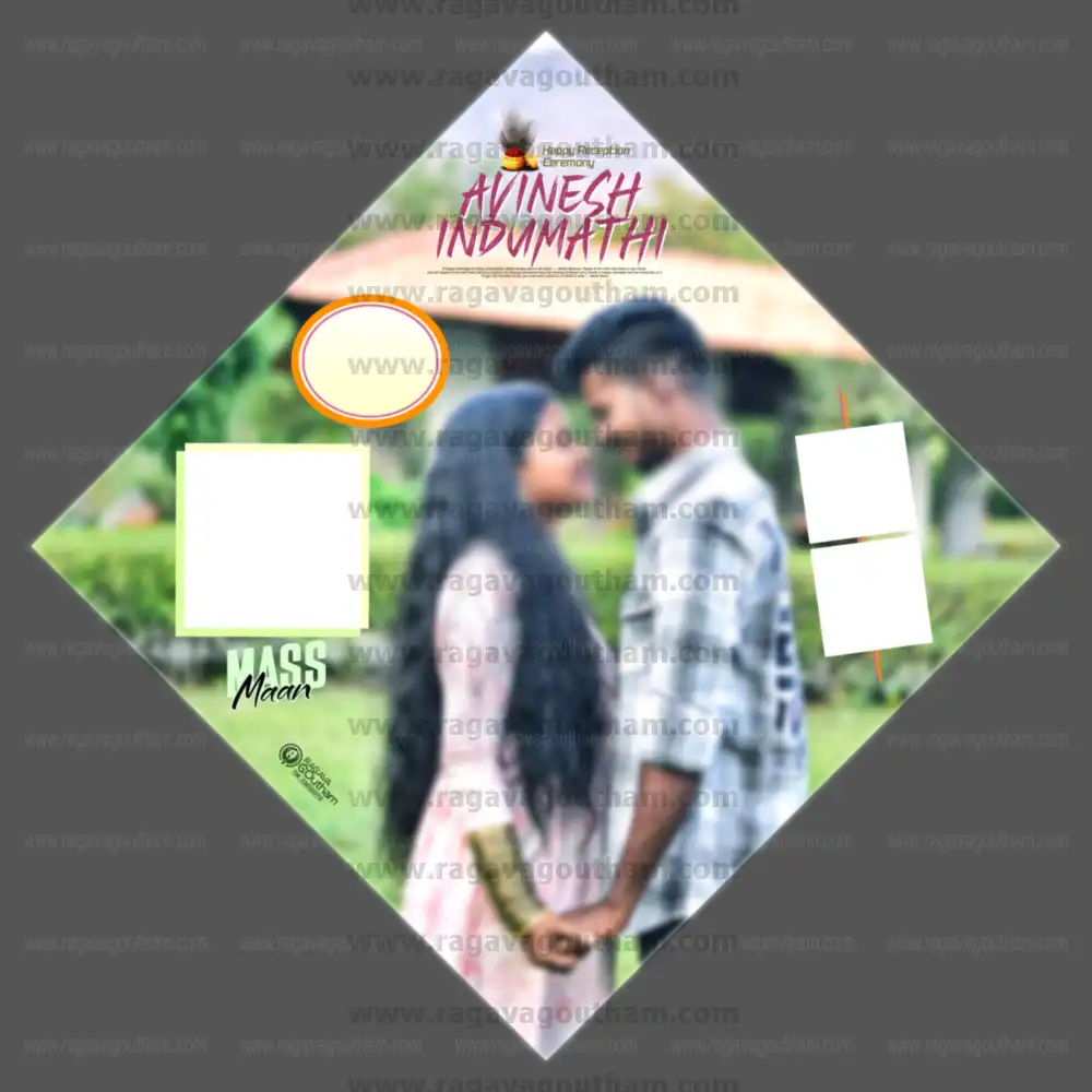 Multi Frame Soft Pastel Wedding Couple Banner Template