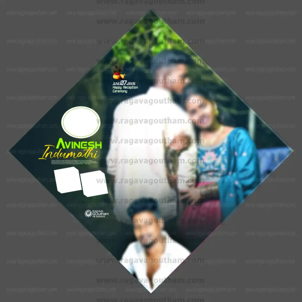 Creative Dark Diamond Frame Multi Photo Slot Banner PSD