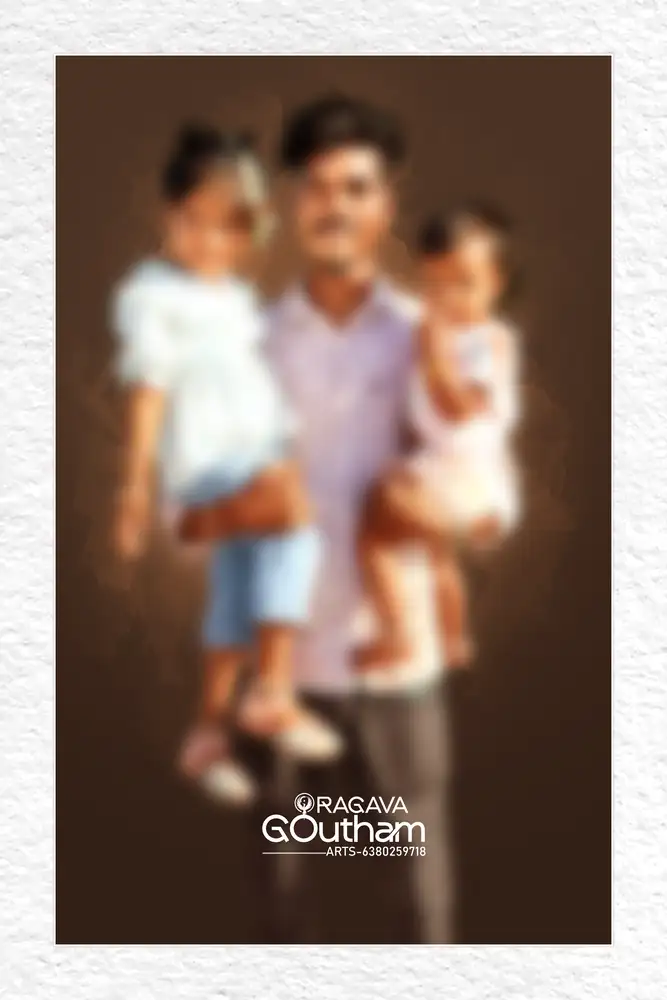 Minimalist Brown Studio Family Birthday Photo Frame