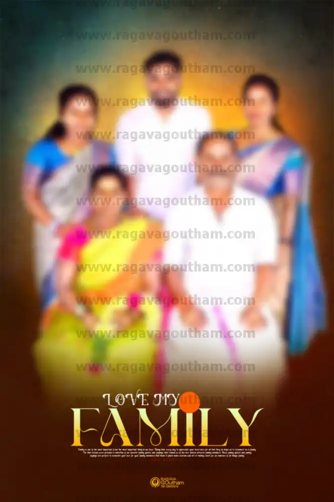 Premium Dark Studio Vignette Family Portrait Photo Frame Template