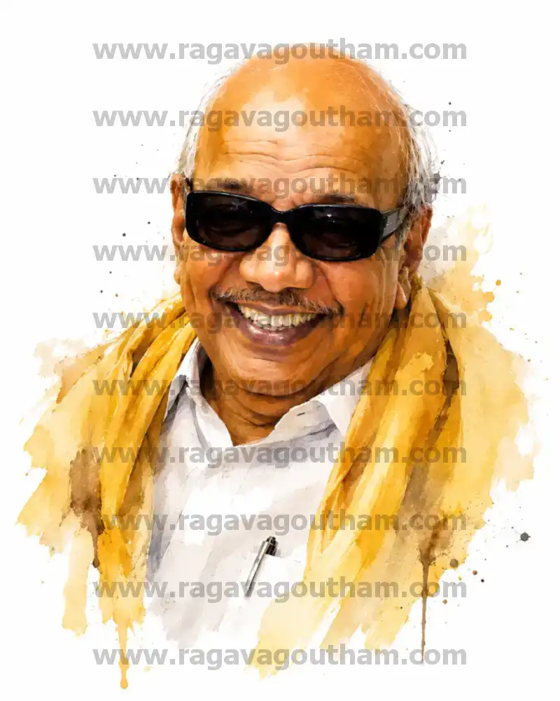 Creative Digital Painting Portrait of Kalaignar Karunanidhi Asset