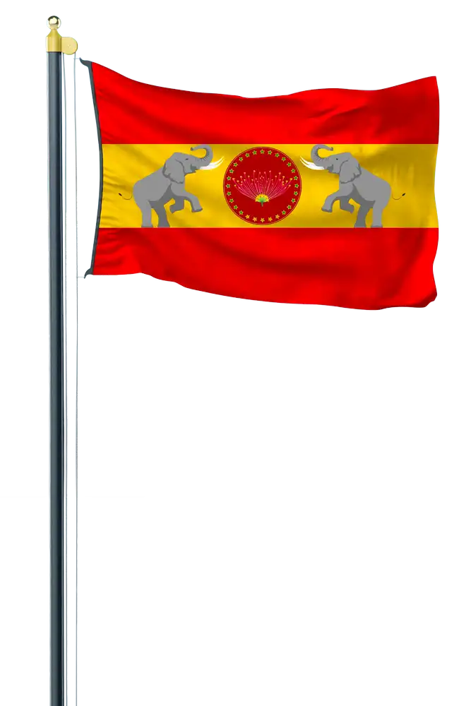 Minimalist TVK Party Flag Mockup Vector Format