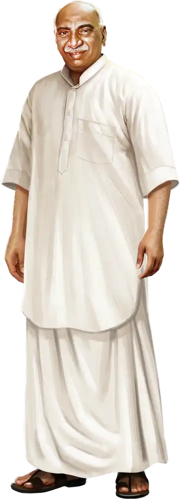 Kamarajar Full Standing Portrait Vector for TVK Layouts