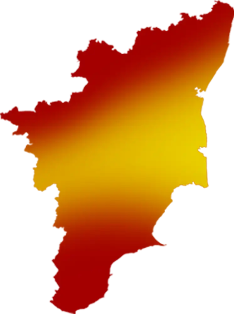 Premium Tamil Nadu Map TVK Color Gradient Asset
