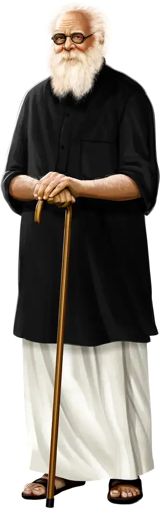 Periyar Standing with Walking Stick Cutout for TVK Banner