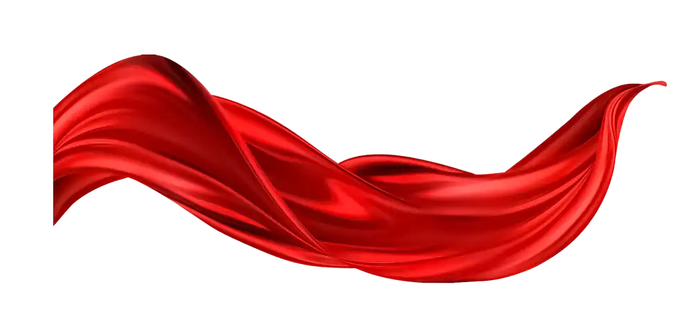 Realistic Red Silk Fabric Wave Vector Element for TVK