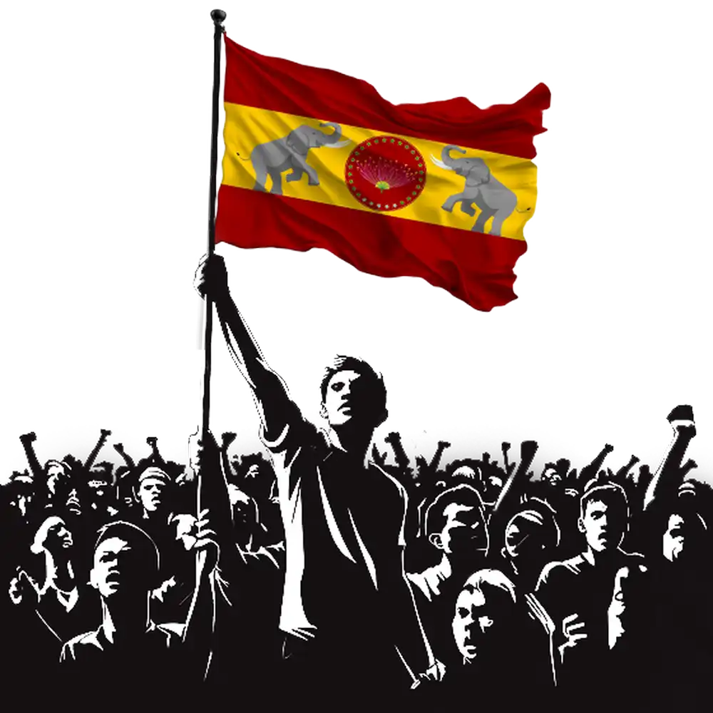 TVK Mass Party Rally Crowd Silhouette Vector Design