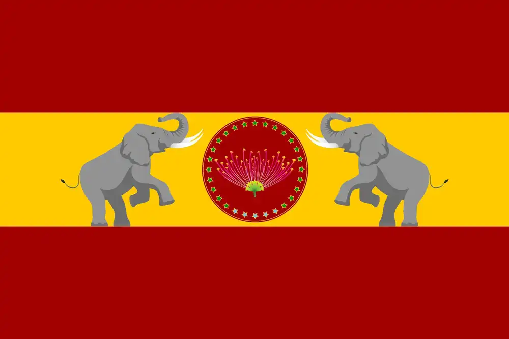 Official TVK Party Elephant and Lotus Flag Vector Layout