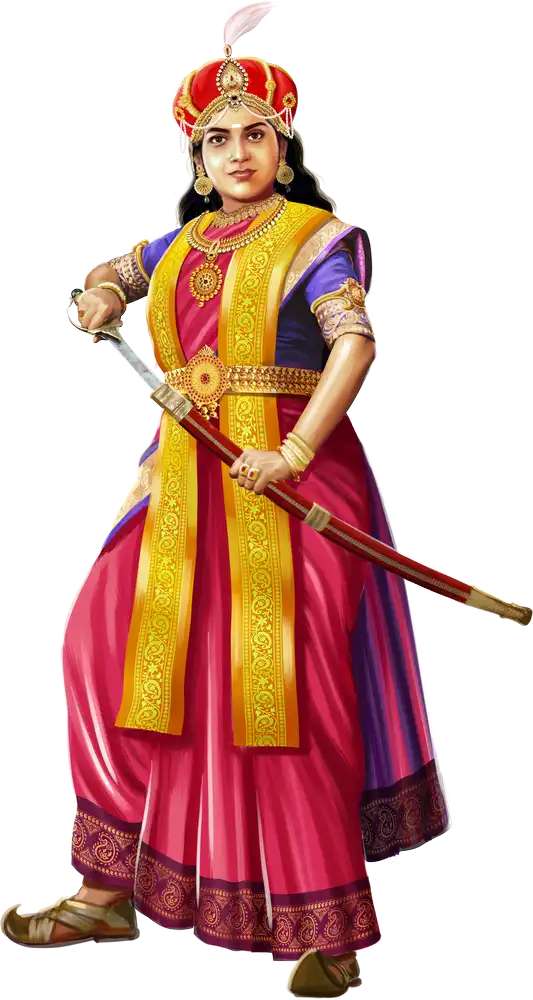 Vel Nachiyar Traditional Freedom Fighter Cutout for TVK Banners